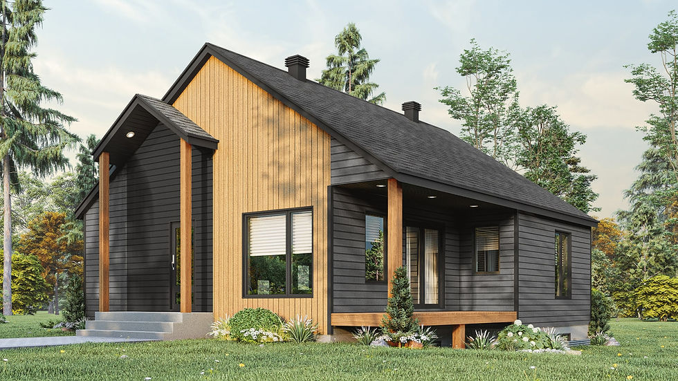 Plan de maison scandinave moderne - Extérieur avant