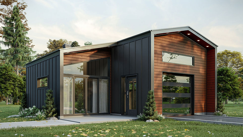 Plan de garage moderne - Extérieur avant