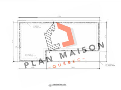 Chalet en bois sur mesure - plan de fondation