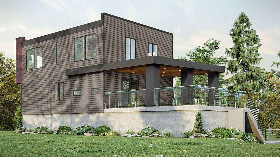 Maison de luxe avec plan - Extérieur arrière