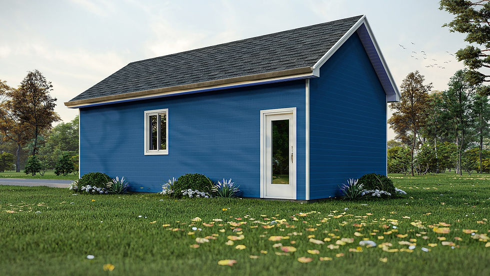 Miniature : Plan de garage en bois - Extérieur arrière