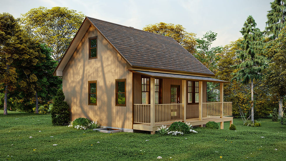 Maison farmhouse avec rez-de-jardin et mezzanine - Extérieur avant