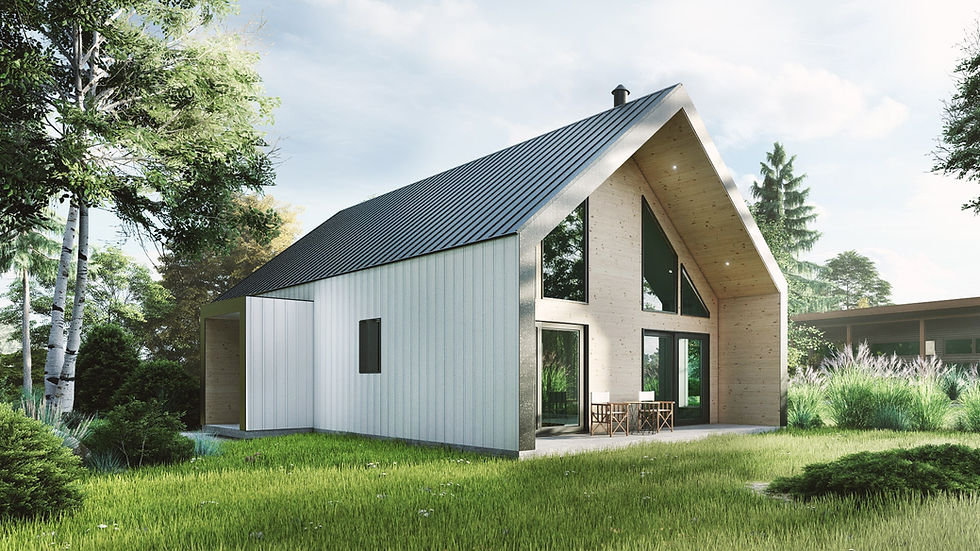 Plan de maison nordique - Extérieur avant