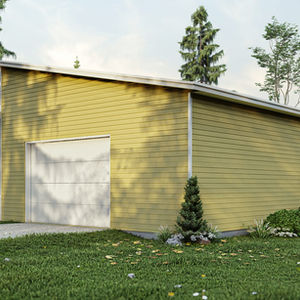 garage contemporain avec abri lateral vue avant