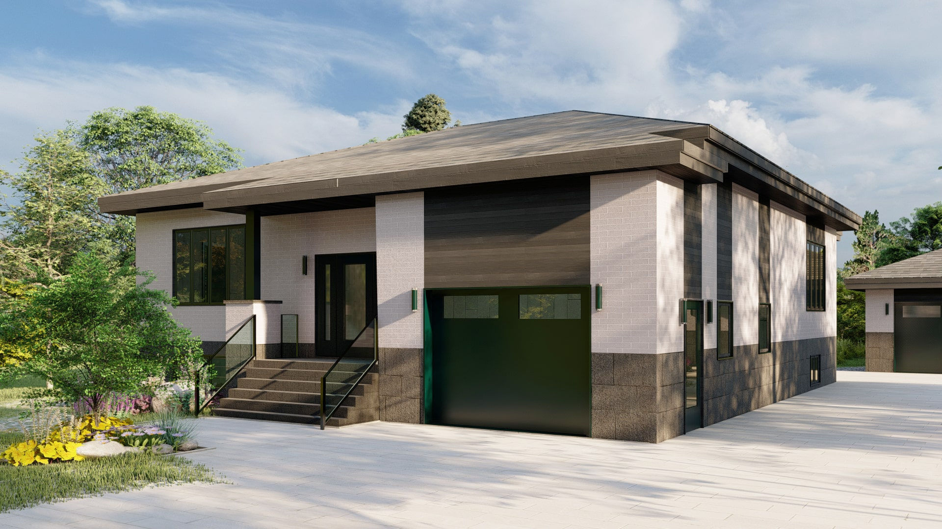 Plan de maison avec 1 chambre - Extérieur avant