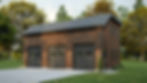Garage triple détaché avec mezzanine de rangement - Extérieur avant