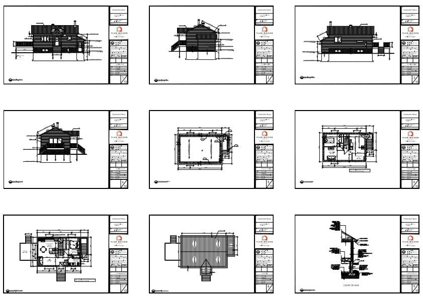 plans architecture maison unifamiliale compacte
