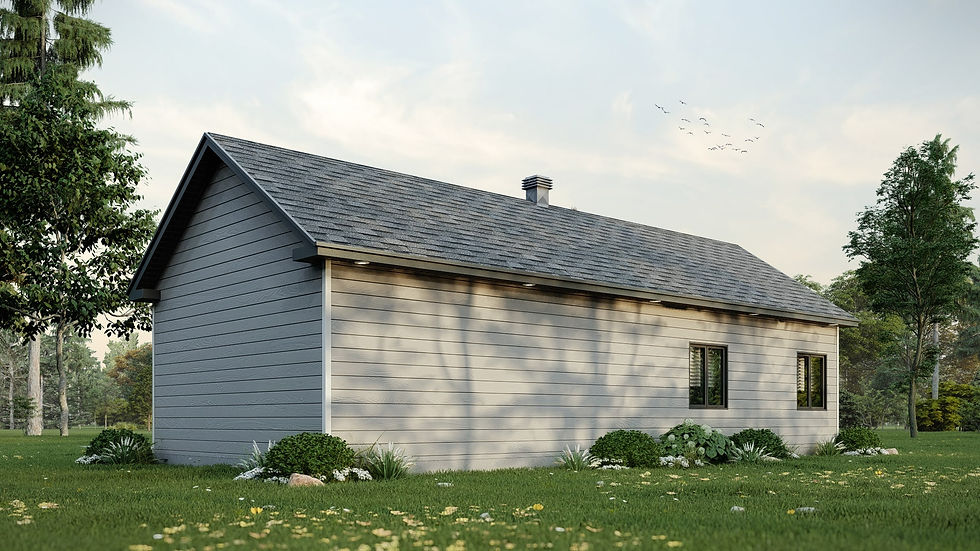 Miniature : Plan garage avec atelier - Extérieur arrière