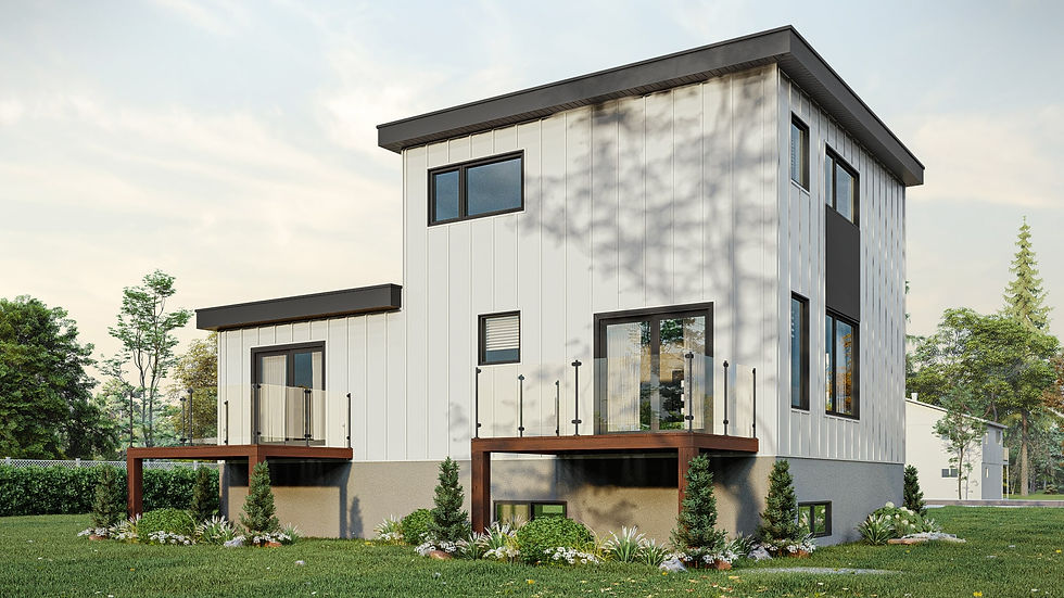 Plan pour duplex - Extérieur arrière