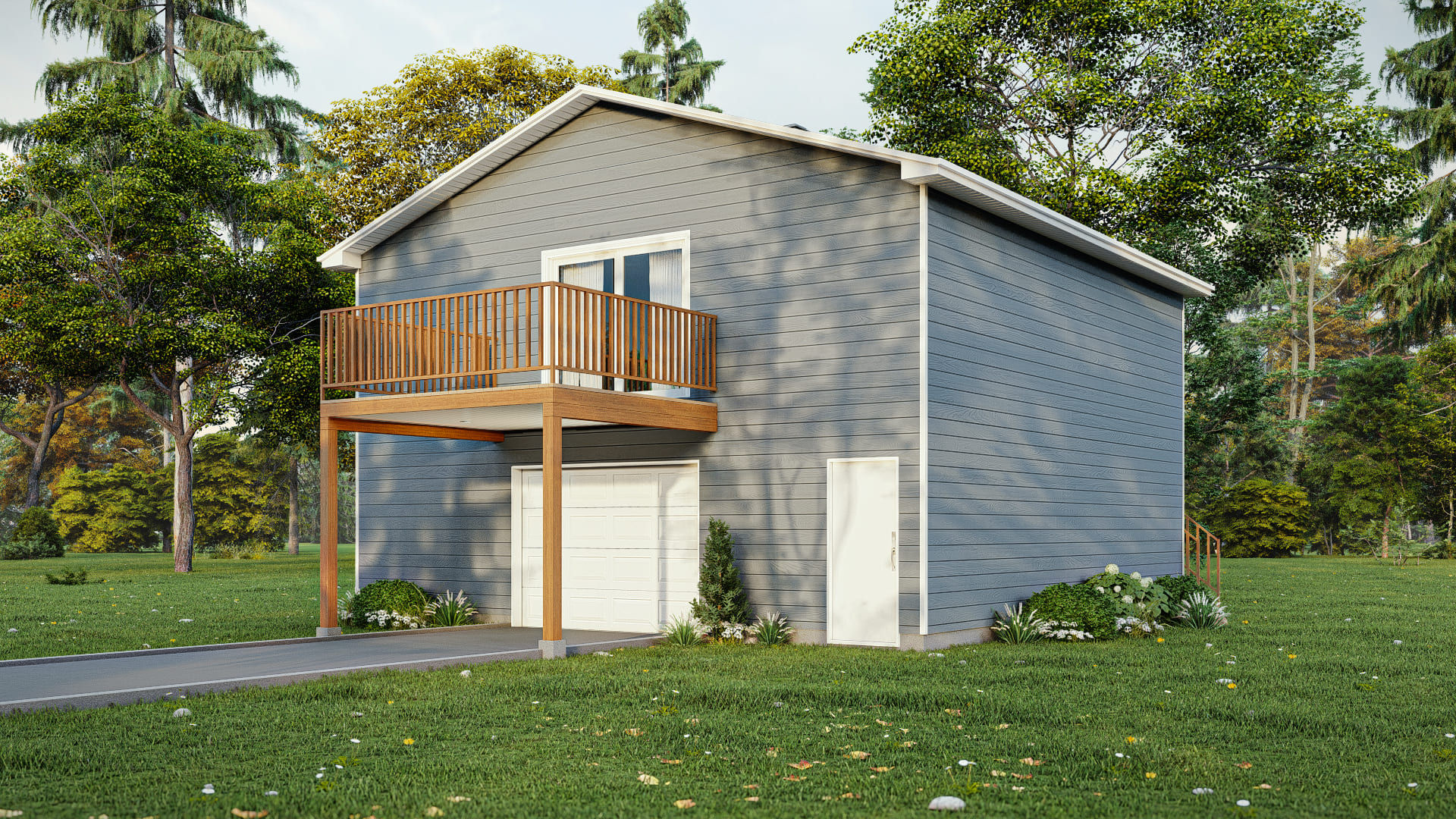 Garage double avec logement à l’étage - Extérieur avant