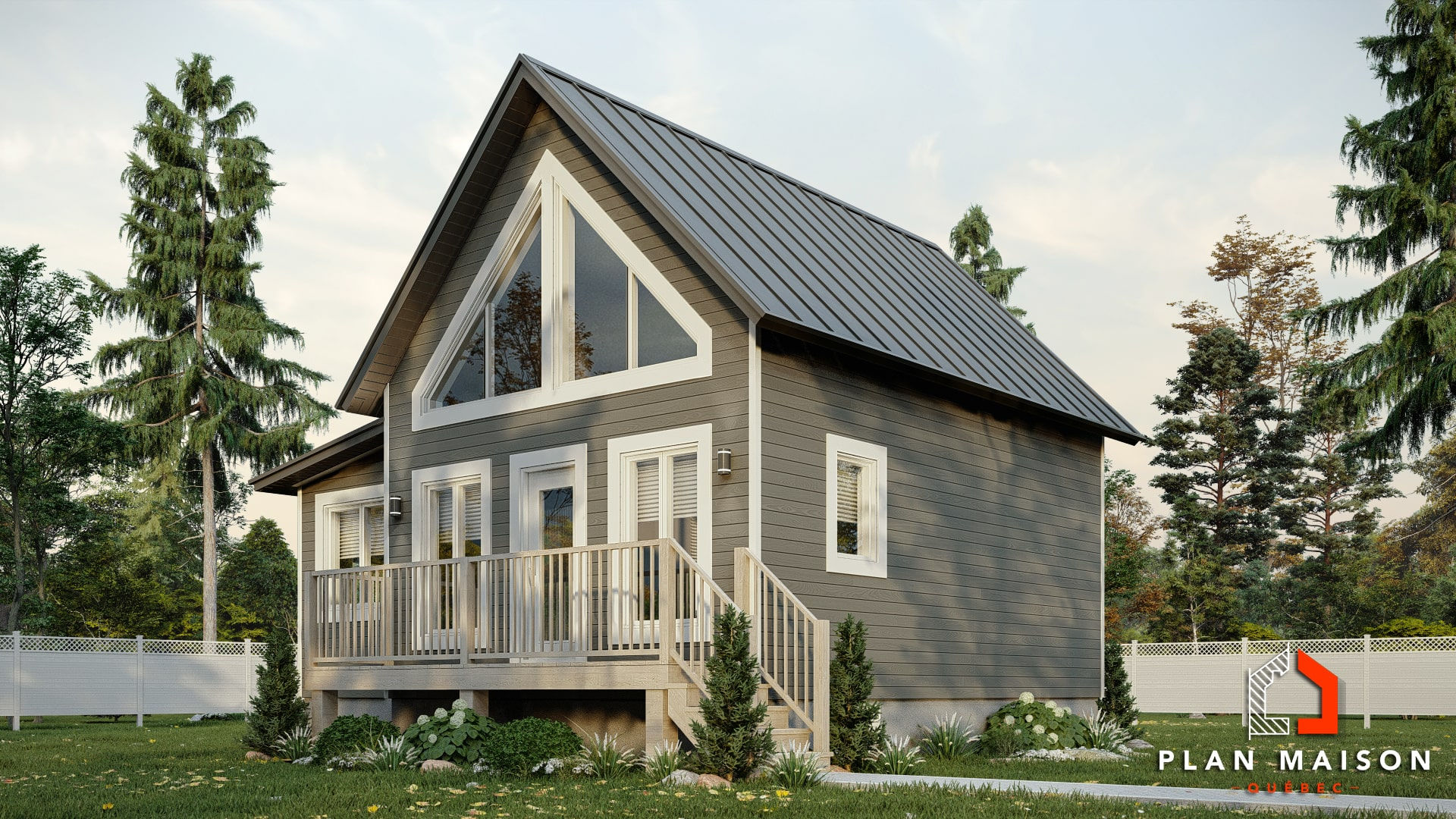 Plan de petit chalet - Extérieur avant