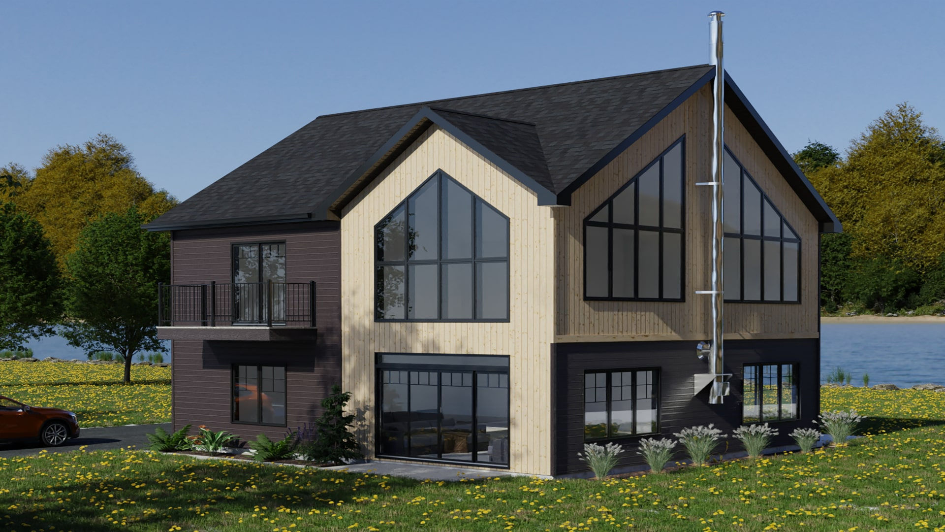 Modèle chalet contemporain - Extérieur avant