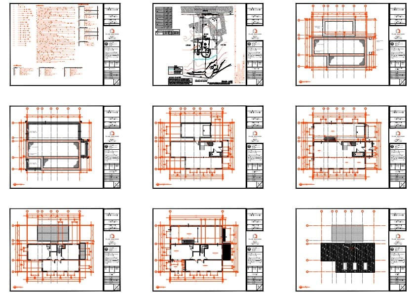 Plans architecturaux d'un projet résidentiel servant à la création d'une perspective 3D.