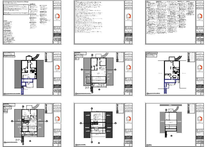 Plans de construction pour l’aménagement d’une mezzanine dans une maison existante