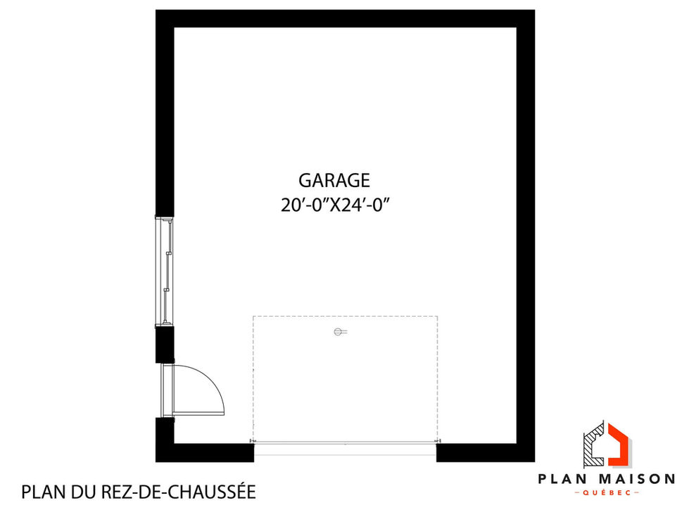 plan garage compact bois aménagement intérieur dessin architectural