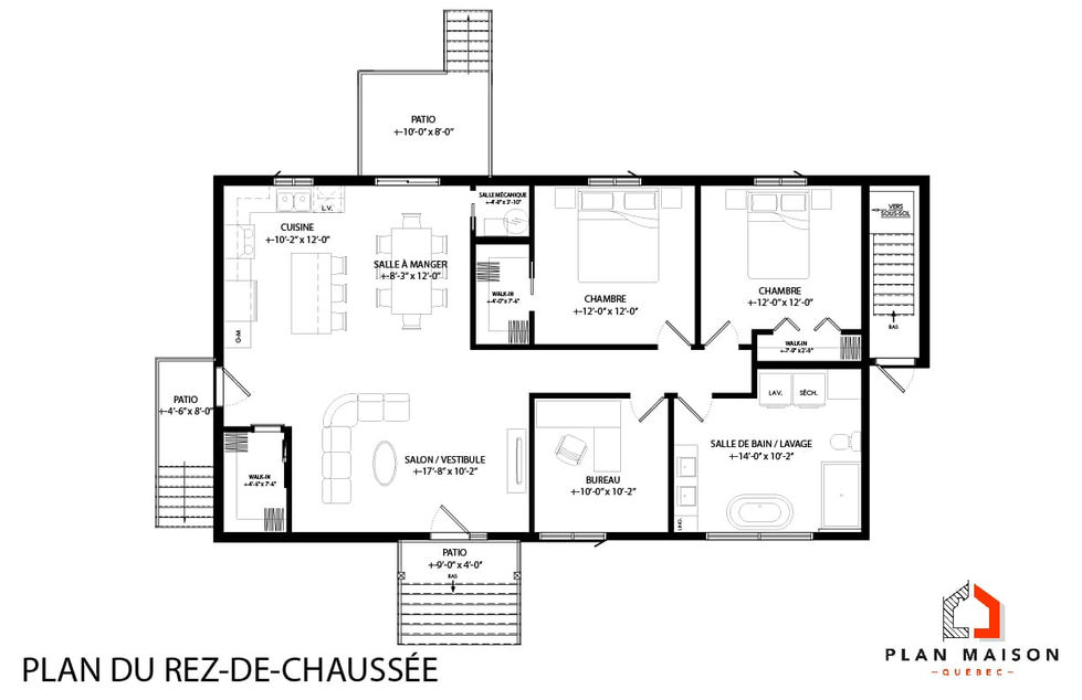 maison bi logement contemporaine avec sous-sol locatif rez-de-chaussée