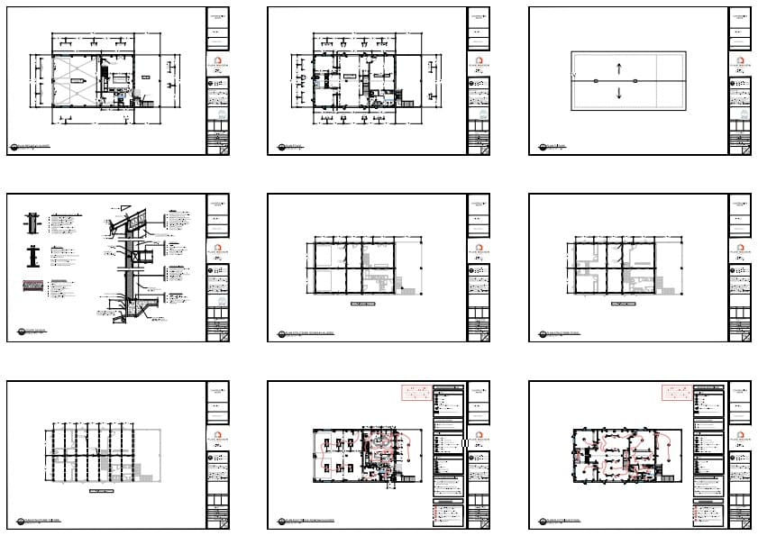 Plans techniques détaillés d’un garage résidentiel multifonction