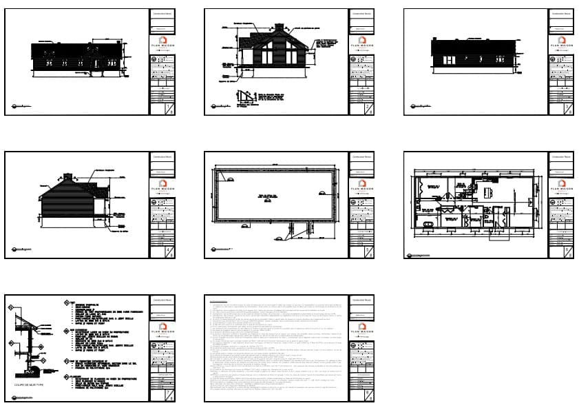 plan maison contemporaine 3 chambres plans techniques construction