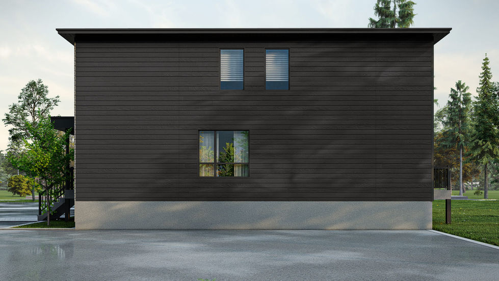 quadruplex en rangée vue latérale gauche