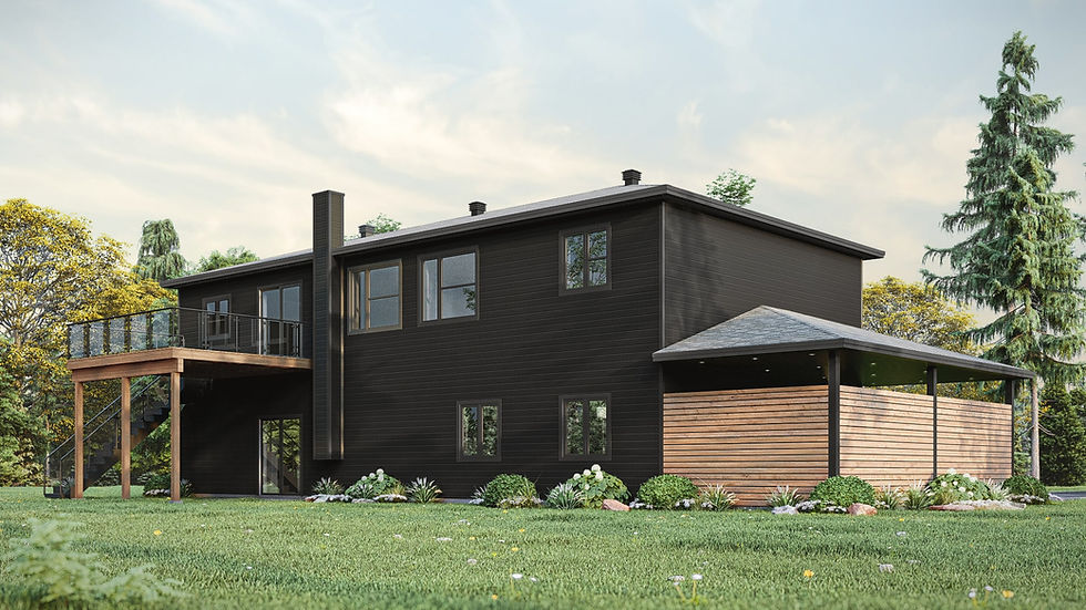 Miniature : Plan grande maison familiale - Extérieur arrière