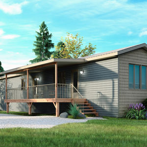 résidence compacte linéaire plain pied véranda couverte façade