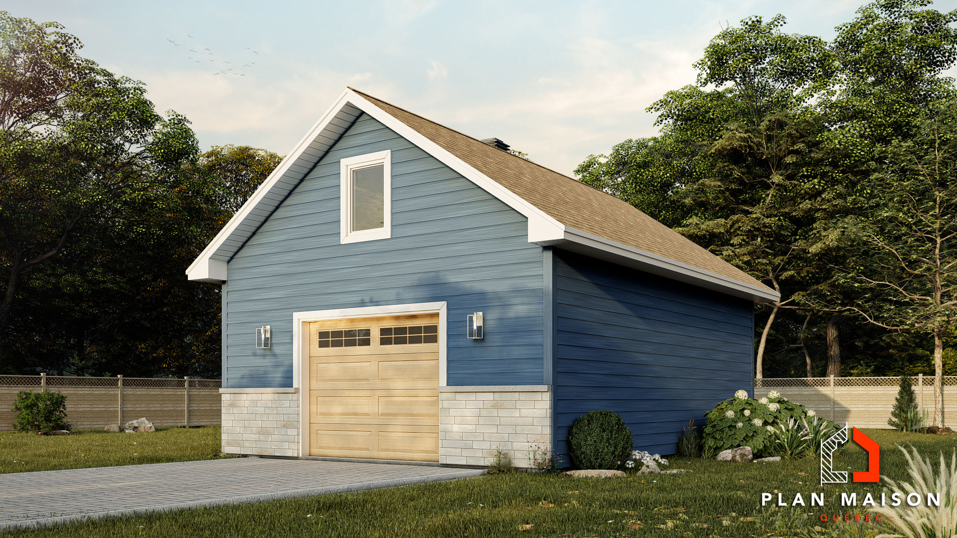 Modèle de garage à construire - Extérieur avant