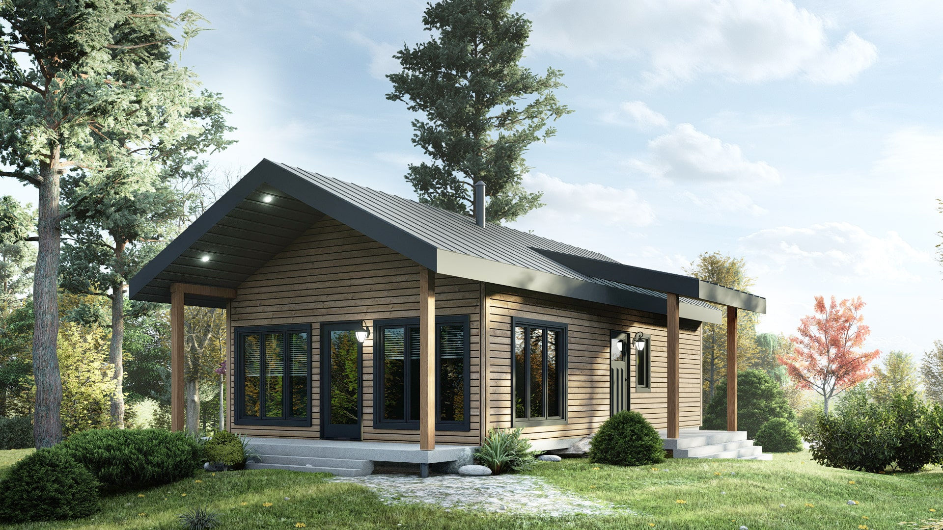 Mini chalet en plan - Extérieur avant