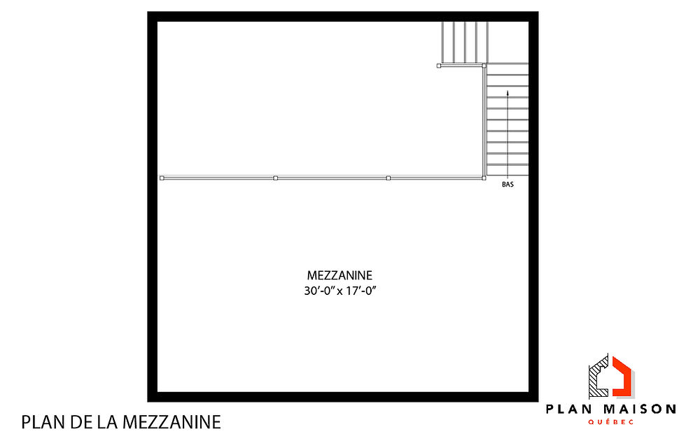 Miniature : Plan de garage avec mezzanine - Plan de l'étage mezzanine