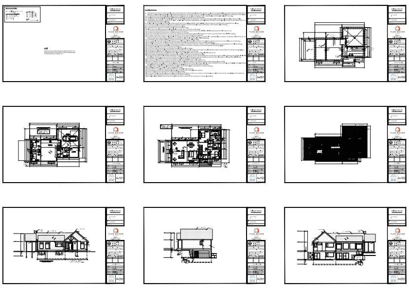 plans techniques maison construction elevations details