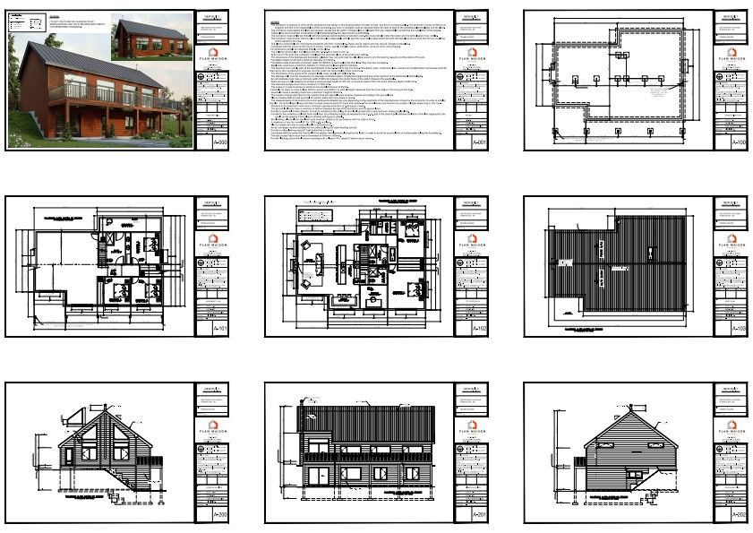 plans construction chalet scandinave moderne