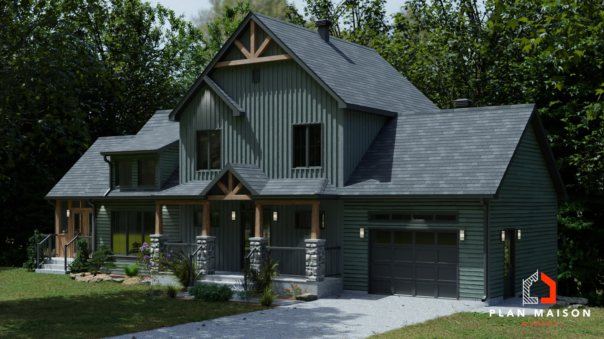 Modèle de maison traditionnelle - Extérieur avant