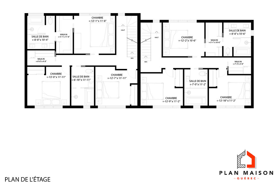 Thumbnail: Plans de duplex modernes - Plan de l'étage