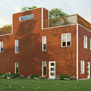 façade résidence contemporaine cubique toit terrasse design moderne