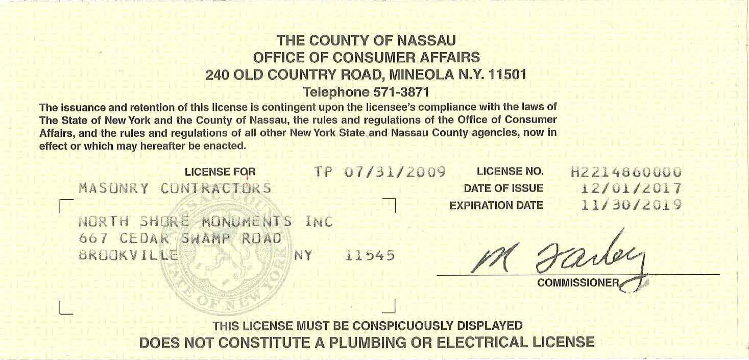 Masonry Contractor License