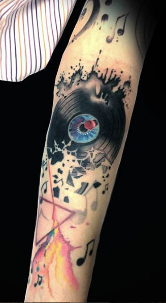 Pink Floyd vinil e prisma aquarela