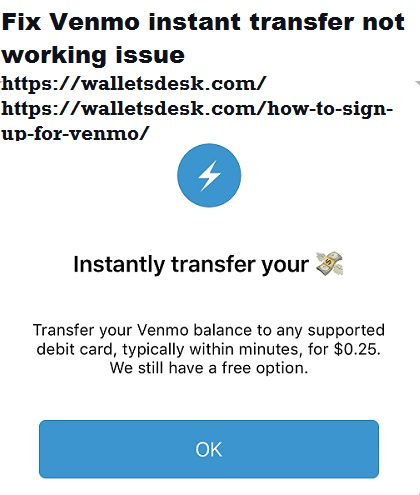 How to fix Venmo instant transfer not working issue?