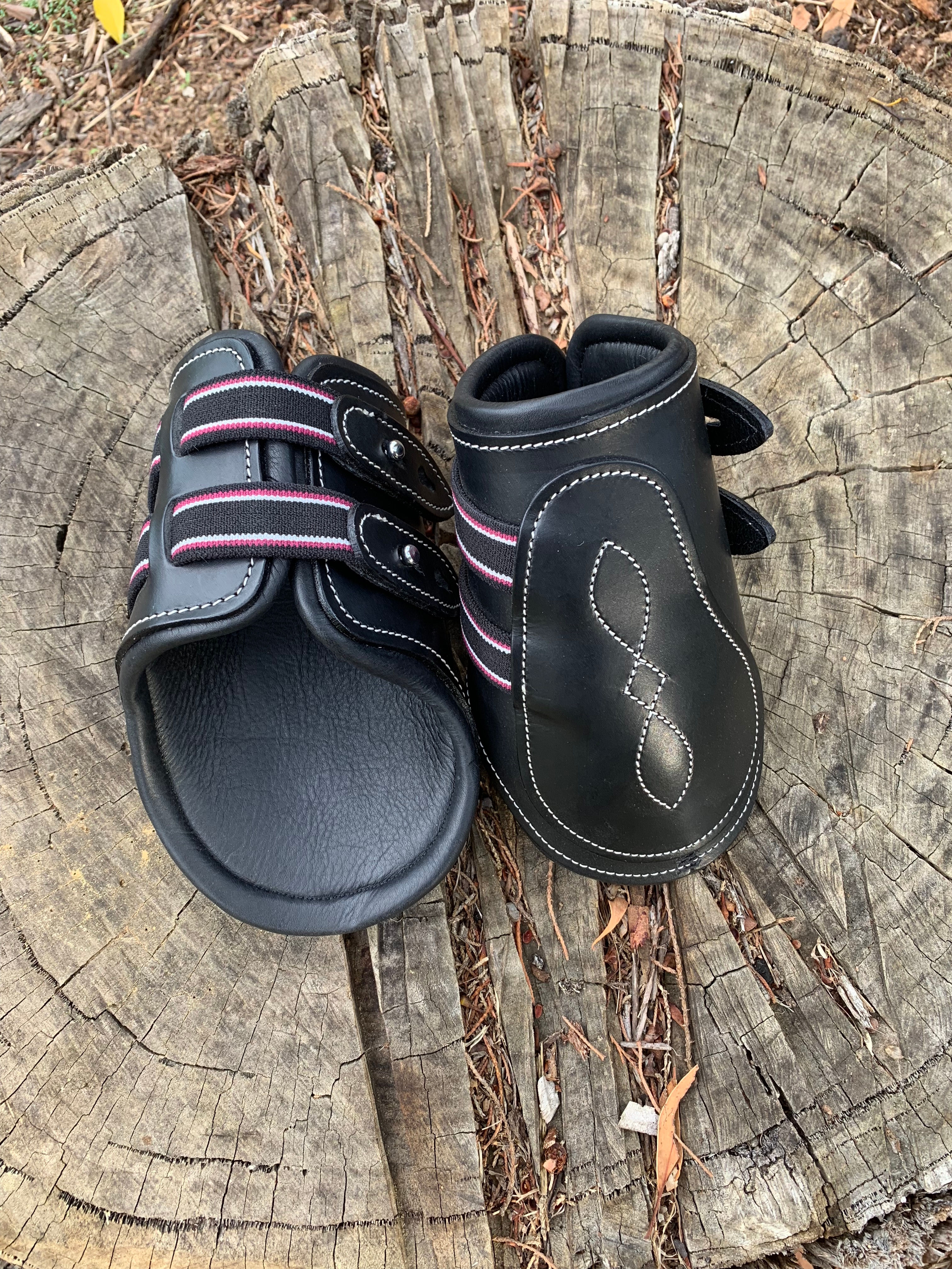 Black Leather Fetlock Boots