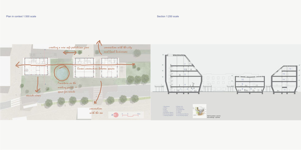 Plan in context + Section