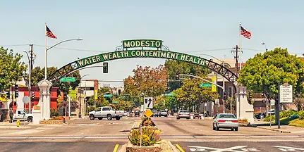 Modesto, CA skyline