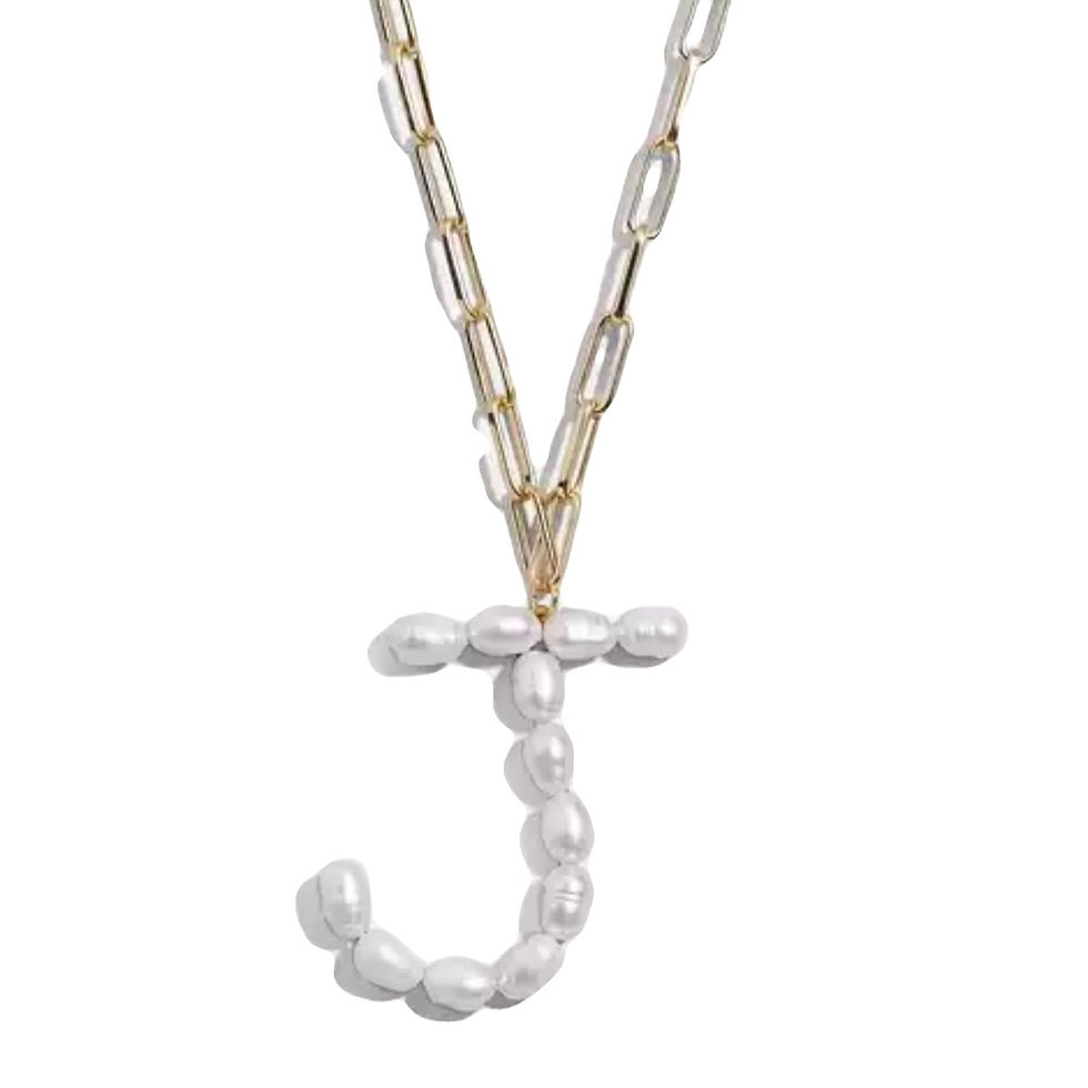 Thumbnail: Chunky link initial necklace