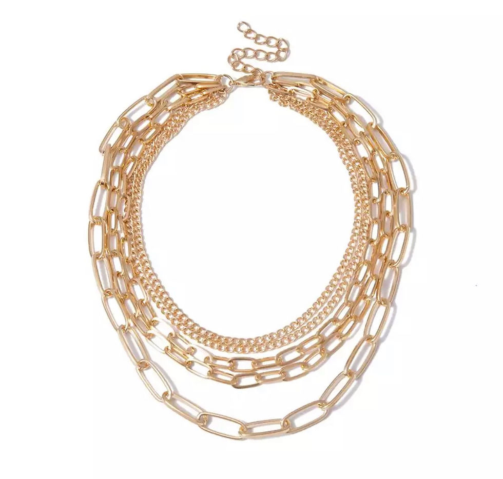 Paper clip layer necklace
