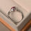 Thumbnail: Silver Oval Cut Ruby Ring