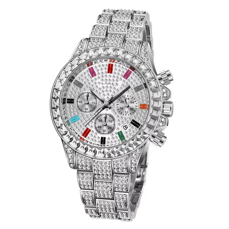 Thumbnail: Iced Out Two Tone Multi Diamond Watches