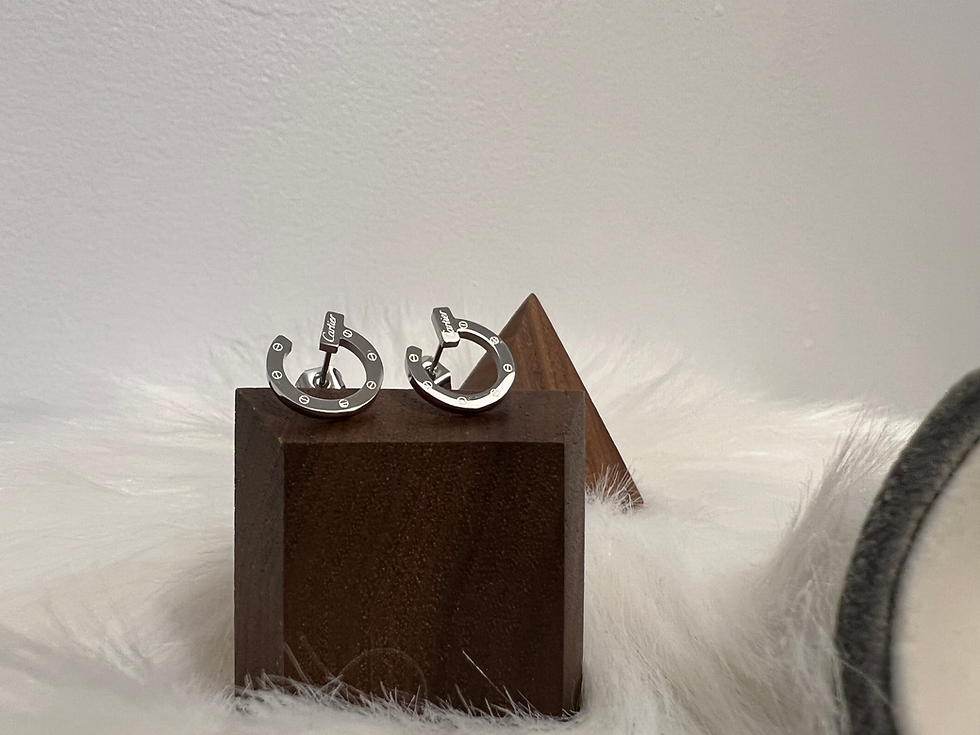 Thumbnail: Earrings/Ear Studs Silver & Gold