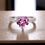 Thumbnail: Ruby/White Diamond Heart Ring