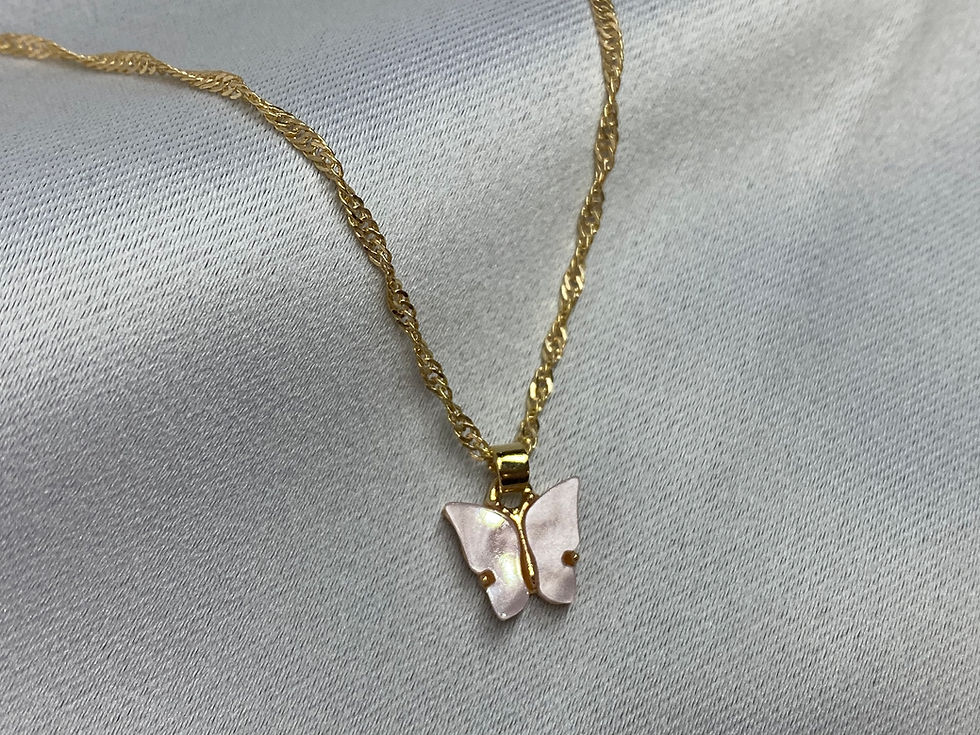 Thumbnail: Solid 18K Gold Filled Butterfly Necklaces
