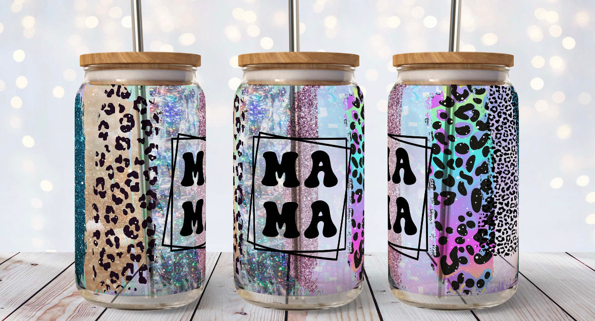 Mama cheetah tumbler 16 oz