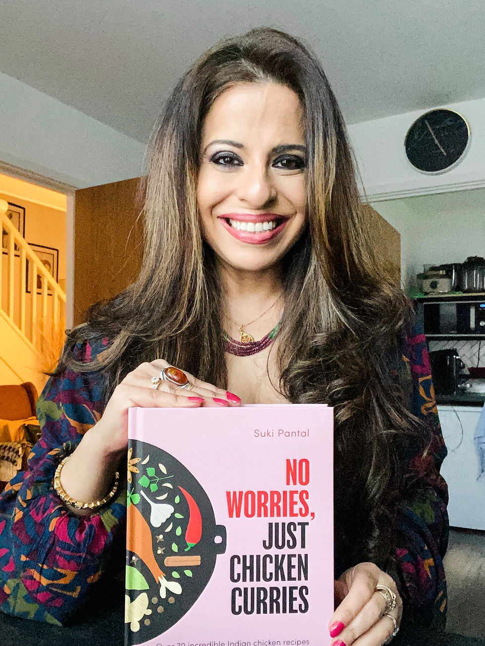 Suki Pantal's cookbook, No Worries, Just Chicken Curries is available on Amazon for £14.25