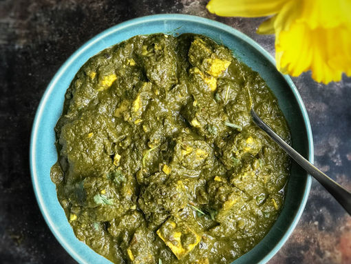 Palak Paneer (Spinach & Indian cheese) recipe