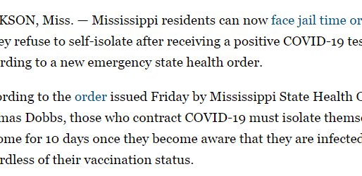 Mississippi residents face jail, fines if they don't quarantine after getting positive COVID-19 test